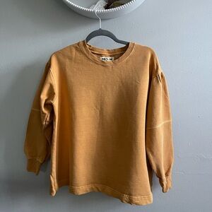 Anthropologie Rivet & Thread sweatshirt, mustard yellow color